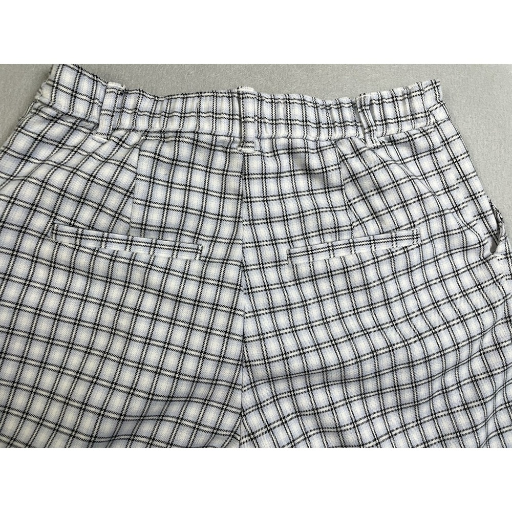 Hollister Ultra High Rise Pants Womens Blue White Plaid Casual Pleated Front‎ SM - Picture 5 of 15